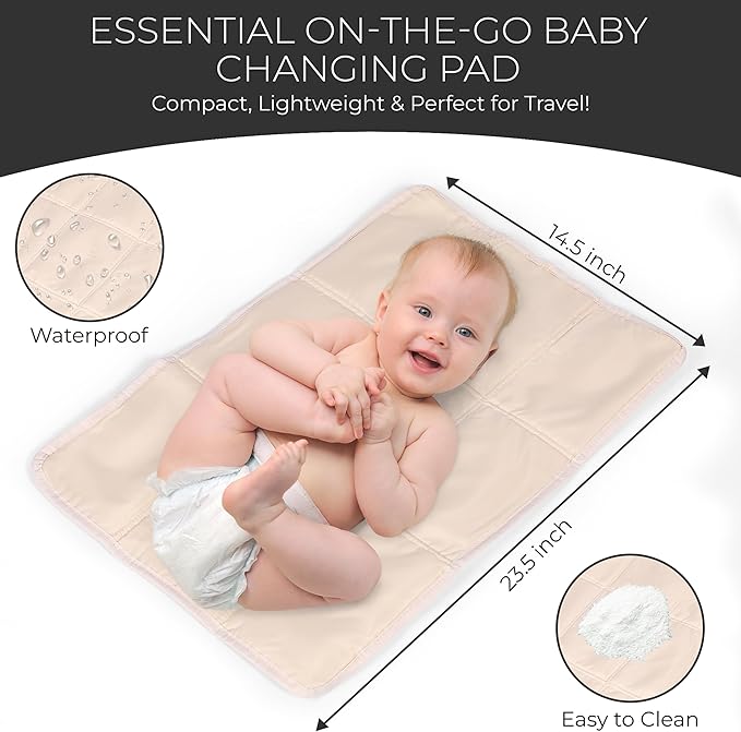 Diaper Bag Backpack 2 Pack - Waterproof - 11 Pockets & Insulated Bottle Pocket - Extra Mini-Pouch Included - Diaper Bag Neoprene Exterior - Black