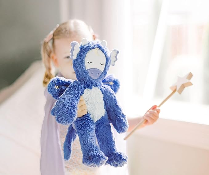 Slumberkins 14" Dragon Kin & 2 Board Books Complete Set Bundle | Promotes Creativity & Imaginative Play | Social Emotional Tools for Ages 0+ (Dragon Kin Plush + 2 Board Books)