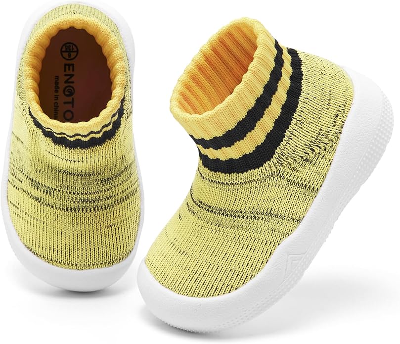 Engtoy Baby Shoes & Socks - Non-Slip Breathable Slippers with Soft Rubber Sole - Baby Boys & Girls Slip On Sneakers