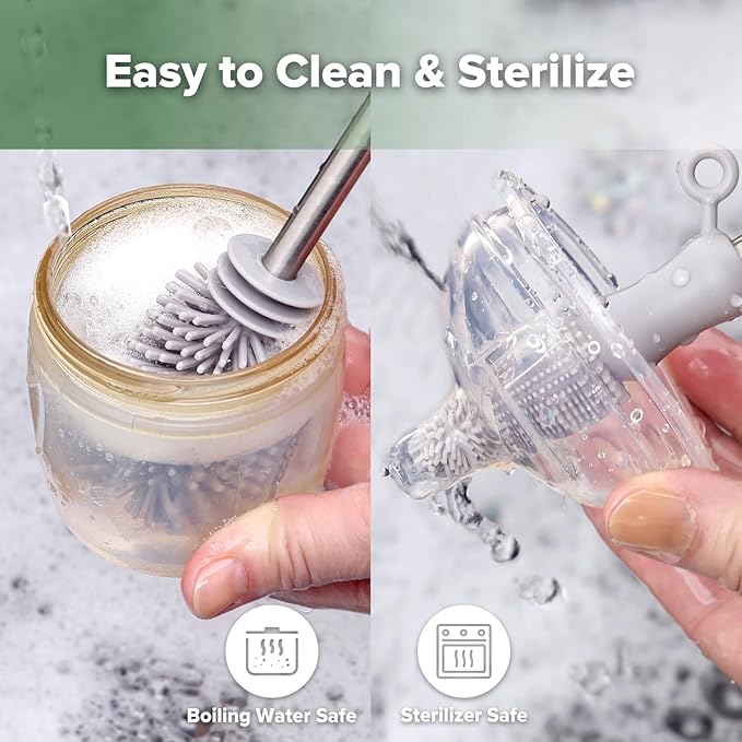 haakaa Gen. 3 Silicone Baby Bottle 160ml /5.4oz – Baby Bottles for Newborn 0M+, BPA-Free Breastfeeding Baby Bottle with Natural Latch, Slow Flow Anti-Colic Silicone Baby Bottle– Peach