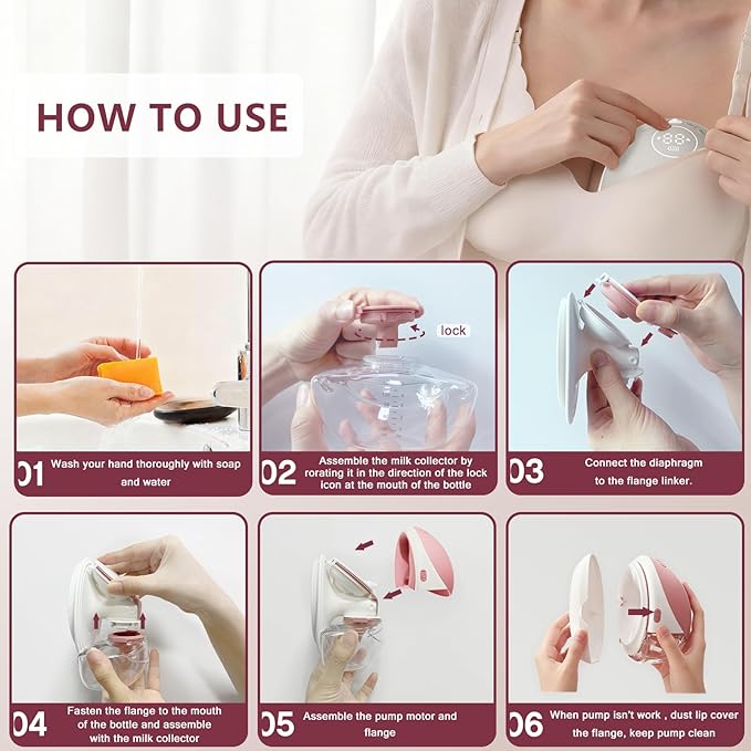 1 Pack M9 Full Set Breast Replacement Part for Momcozy Upgraded Mobile Flow | Upgraded M9, Including 24mm Flange, Red Valve, Red Diaphragm, Storage Bottle with Red Lip, Not Original Parts