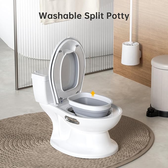 Potty Training Toilets for Baby, Potty Training Soft Seat, Potty Training Toilet with Life-Like Flush and Sound