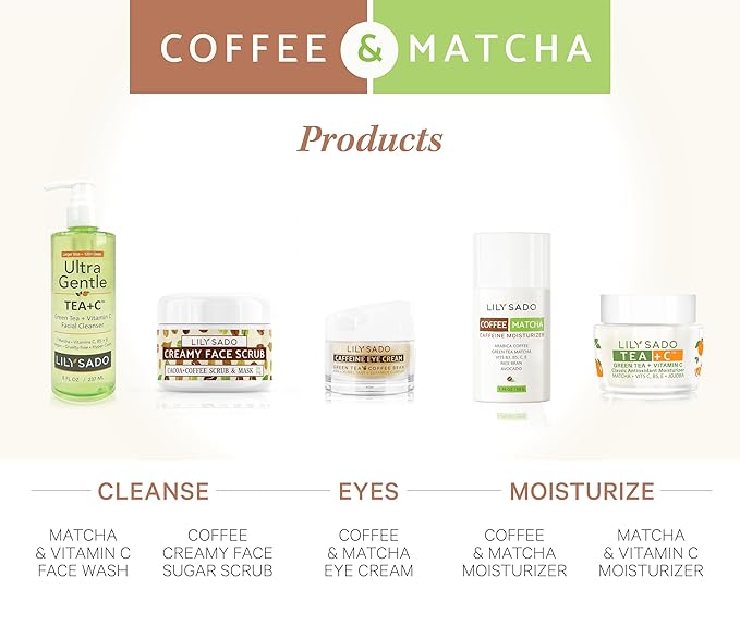 LILY SADO LILY SADO Cocoa & Coffee Creamy Face Scrub - Best Exfoliating VEGAN Facial Cleanser for Women & Men - Natural Face Wash Exfoliates & Energizes Skin, Treats Acne & Reduces Pore Size - 4 oz