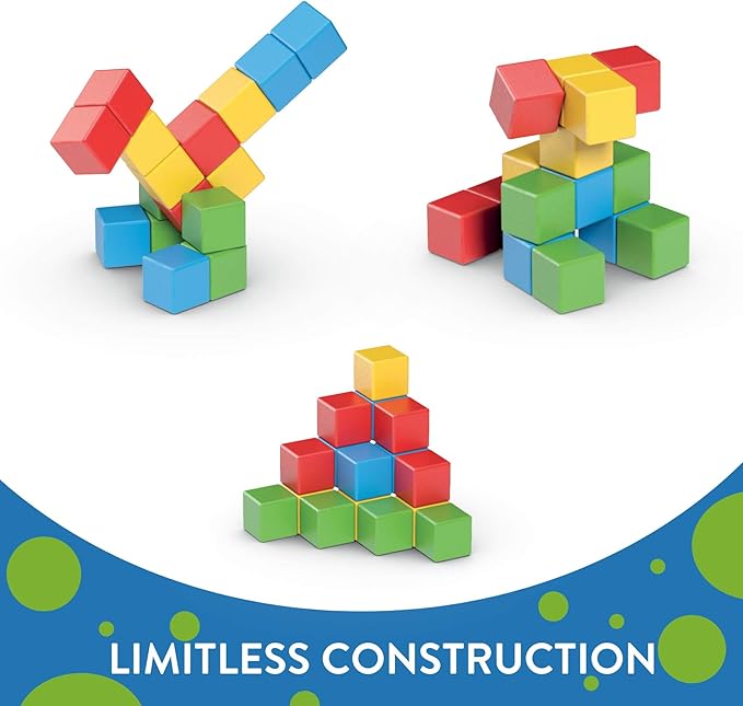 Geomag Magicube 16pcs Magnetic Blocks - Magnetic Building Blocks for Toddlers 1-3, Montessori Toys for 1+ Year Old, Autism Sensory Product, Magnets for Kids