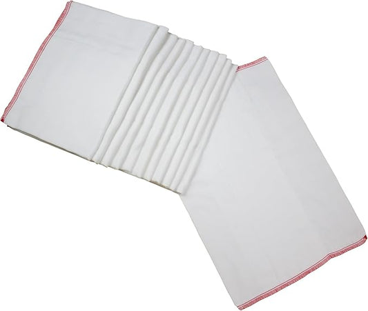 OsoCozy Prefold Cloth Diapers (1 Doz) - Soft, Absorbent, Durable - 100% Cotton