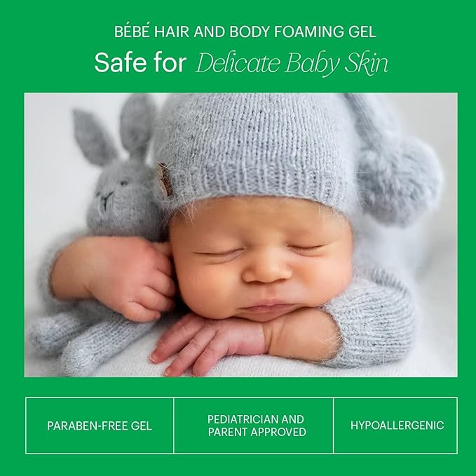 MAKARI Baby Hair & Body Foaming Gel | Gentle Wash for Sensitive & Delicate Skin | Hypoallergenic & Paraben-Free | Nourishing Cleanser with Coconut Oil & Panthenol