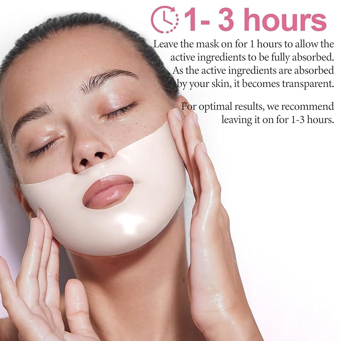 Deep Collagen Face Mask, Overnight Hydrogel Facial Mask for Glowing Hydrating Lifting Firming Anti-Aging Moisturizing & Restores Skin Barrier, Korean Skincare Masks for All Skin Types, 37g x 4ea