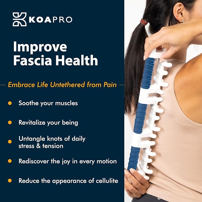 KOAPRO Facia Blaster Tool for Cellulite - Full Body Back and Neck Massager for Pain Relief, Deep Tissue Muscle Massage for Legs, Trigger Points, Myofascial and Fascia Release Tool Alleviates Tension