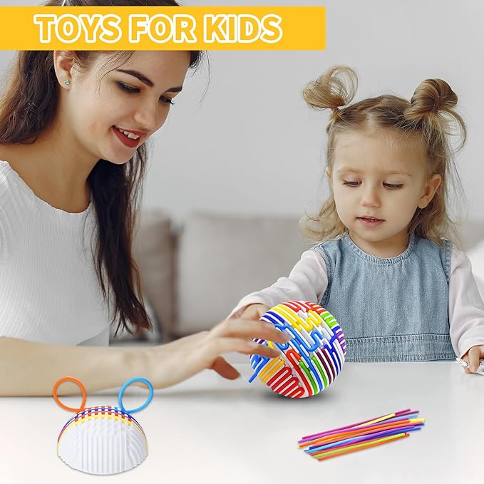 Sensory Silicone Kids Toys for Autism: Activity Entertainment Toy Travel with Portable Storage