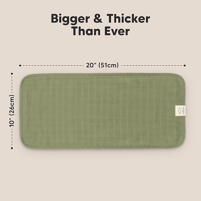 5-Pack Cotton Muslin Burp Cloths Baby Girls, Boys - Soft & Absorbent Spit Up Burp Rags, Large Muslin Towel, Cotton Wash Cloths for Babies, Newborn, Infant, No Shrink, Durable, Neutral (Pine)