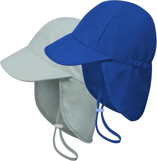 2 Pack Baby Sun Hats UPF 50+ Toddler Beach Hat for Girls Boys 0-4 Years