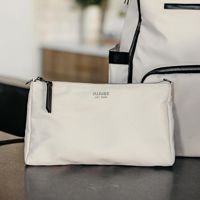 JuJuBe x Witney Carson - New 3-Piece Pouch Set, Diaper Bag Organizing Pouches, Convertible to Small Purse with Crossbody Strap, Perfect for Travel, Zipper Cosmetic Pouch, Cloud, Mother's Day Gift