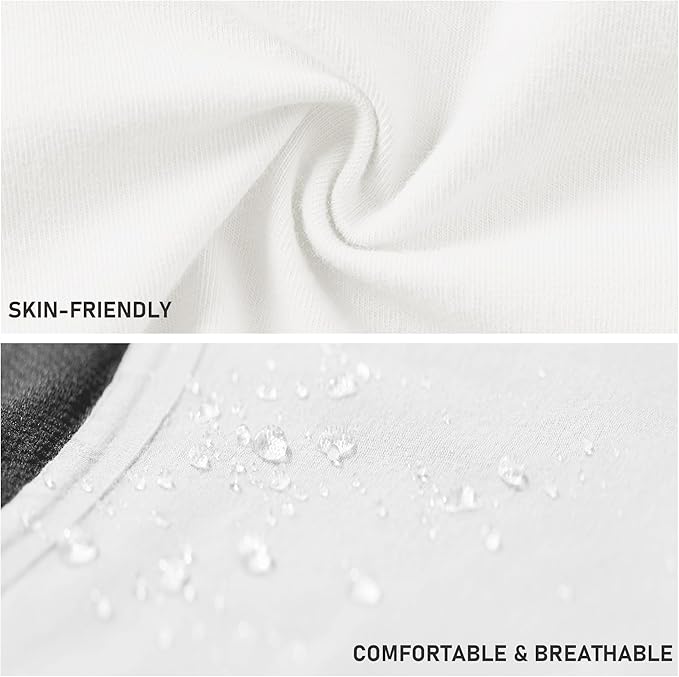 BATTEWA Incontinence Underwear for Women Washable, Leak Proof Underwear High Waist Cotton,Bladder Leakage 50ML (5White, X-Large, 5 Pack)