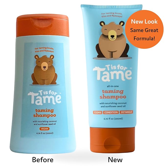 T is for Tame Baby Shampoo - Plant Based & All-Natural, Pediatrician and Dermatologist Tested, Specially Crafted for your Baby's Gentle Hair - Pack of 1