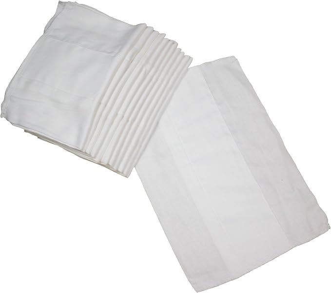 OsoCozy Prefold Cloth Diapers (1 Doz) - Soft, Absorbent, Durable - 100% Cotton