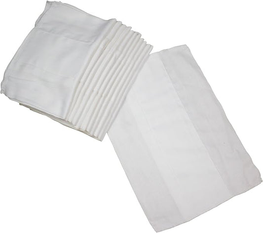 OsoCozy Prefold Cloth Diapers (1 Doz) - Soft, Absorbent, Durable - 100% Cotton
