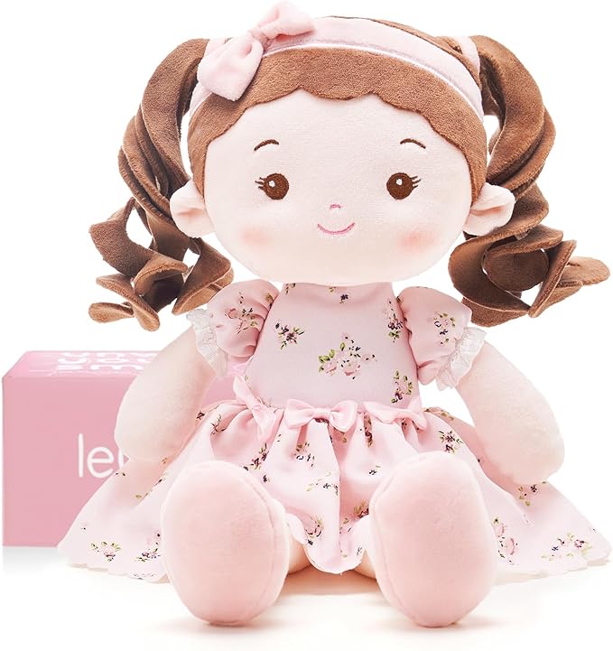 LeyaDoll Soft Baby Doll Toys (16''), My First Baby Rag Doll for 1 Year-Old Girl Birthday Gift, Christmas Plush Toys Gift for Toddler Kids Infants -Princess Breeze