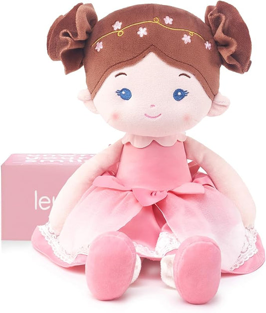 LeyaDoll Soft Baby Doll Toys (16''), My First Baby Rag Doll for 1 Year-Old Girl Birthday Gift, Christmas Plush Toys Gift for Toddler Kids Infants-Blossom-Fairy