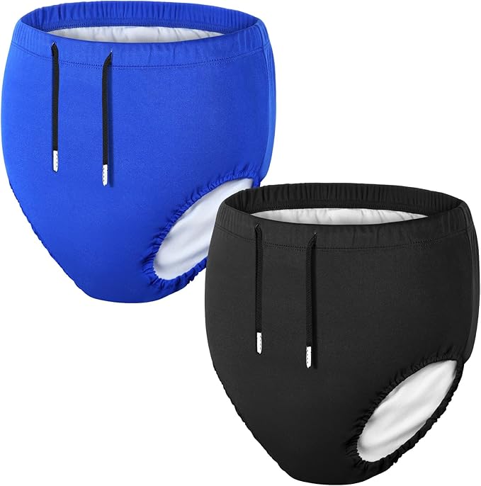 2 Pcs Youth Swim Diaper Special Needs Reusable Cloth Diaper Covers Waterproof Incontinence for Swimming,Unisex