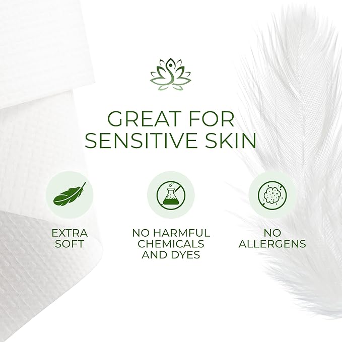 Clean Towels for Face XL, Disposable Ultrasoft Clean Skin Towels for All Skin Types, Makeup Remover & Facial Cleansing Wipes, Gentle On Skin, 50Ct