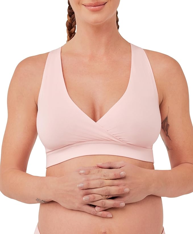 Pact Organic Cotton Maternity Nursing Bralette for Breastfeeding - Stretchy, Wireless