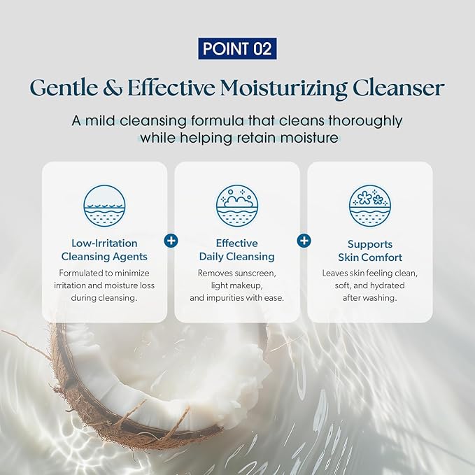 Soothing Relief Cleanser (250ml) - Gentle foaming action with Ceramide for All Skin Types, Microbiome Science, and St. John Formula to soothe sensitive dry skin