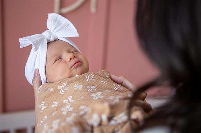 Crane Baby 100% Cotton Muslin Swaddle Blankets, Set of 2, 47" x 47", Boho Woodland Baby, Forest Animals Swaddle, Neutral Baby Items