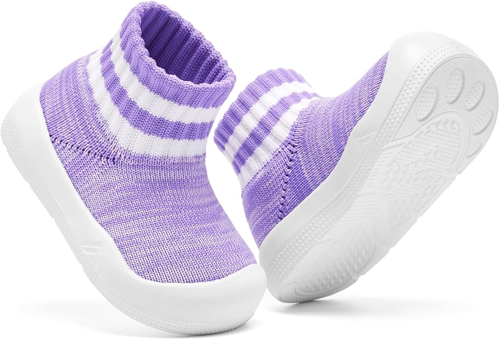 Engtoy Baby Shoes & Socks - Non-Slip Breathable Slippers with Soft Rubber Sole - Baby Boys & Girls Slip On Sneakers
