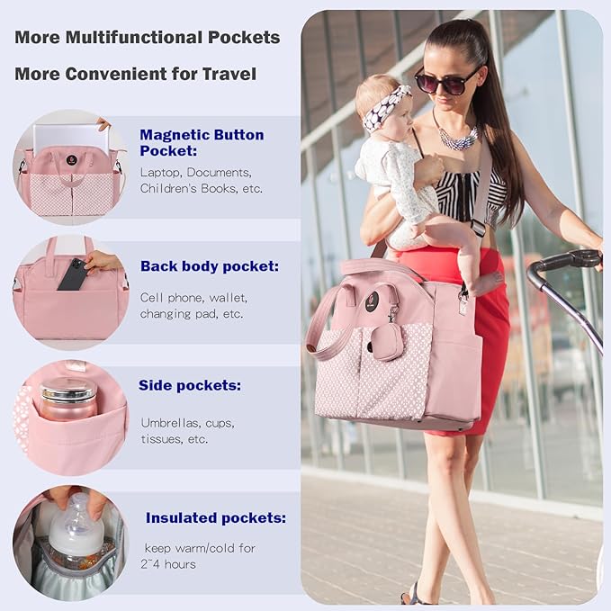 Diaper Bag Tote: Large Tote Baby Bag Boy Diaper Bag Stylish Girl Diaper Bag,Shoulder Mommy Bag