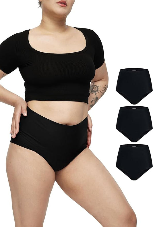 LEAKPROOF2.0 Seamless High Waist Ultimate Absorbency Period Underwear for Women Heavy Flow Holds 10 Tampons