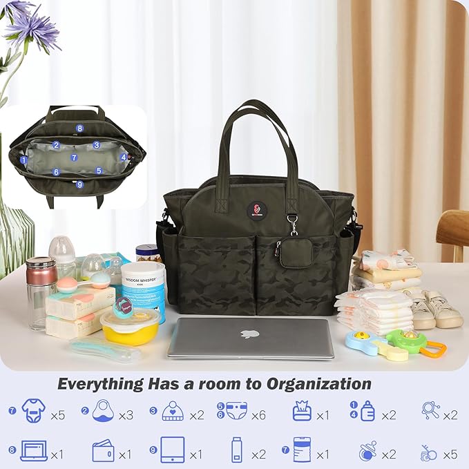 Diaper Bag Tote: Large Tote Baby Bag Boy Diaper Bag Stylish Girl Diaper Bag,Shoulder Mommy Bag