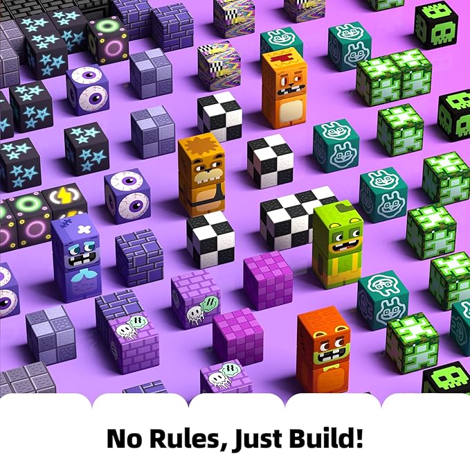 idoot 100PCS Magnetic Blocks Monster Bear Montessori STEM Toys, Build MagWonder with Building Construction Playset, Halloween and Birthday Gifts for 5 Year Old Boys