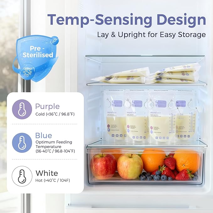 Breastfeeding Essentials Kit for New Moms,Gift Set with Reusable Hot&Cold Breast Therapy Packs/Breastmilk Storage Bags/Silicone Colostrum Collectors for Baby Essentials 58Pcs (Purple)