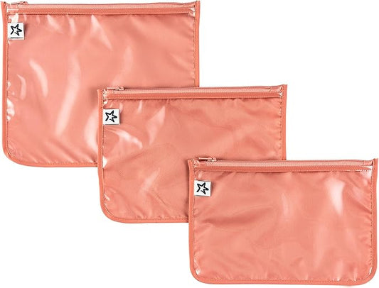 Tiny Twinkle Mess-Proof Travel Bags | TSA Airline Compliant, Zipper Closure, Clear Front Pouch, Diaper Bag Packing, Toiletry or Makeup Cosmetics Organizer