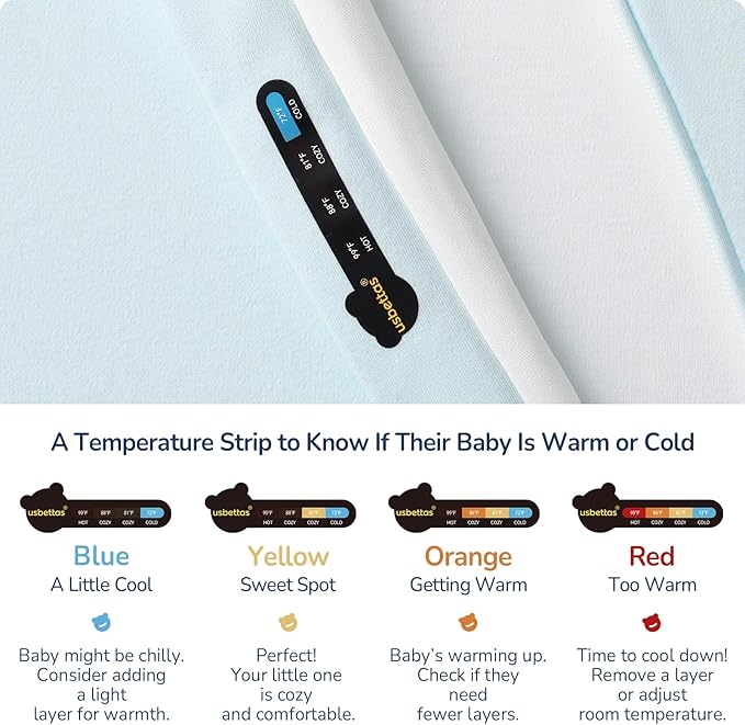 1.0 Tog 2.5 Tog Baby Sleep Sack, 100% Cotton Baby Sleeping Bag 3-24M, 2-Way Zipper Baby Wearable Blanket