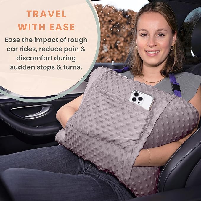 MOYOAMA Hysterectomy Pillow Post Surgery for Hysterectomy Recovery Must Haves- Surgery Pillow for Abdomen, Abdominal and C Section Recovery Supplies, Tummy Tuck and Abdominal Surgery Gifts