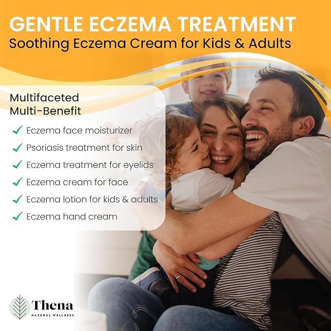 25-in-1 Healing Moisturizing Cream Dry Irritated Itchy Skin Relief - Soothes Nourishes Body Scalp Hands, Natural Moisturizer for Eczema Psoriasis Dermatitis, Adults & Kids