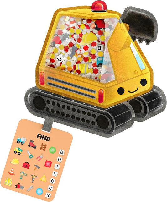 BIZYBOO - The Original Seek & Find Plush - Hidden Object Search Problem Solving Educational Matching Game for Kids 2 and Up (Scoops)