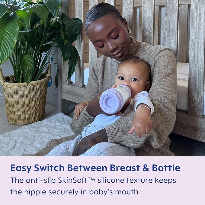 MAM Newborn Essentials Matte Feeding Set, Easy Start Anti-Colic Bottles 5oz, Self-Sterilizing, for 0-3 Months Pacifiers, Skinsoft Silicone Nipples, 10 Pieces for Boy