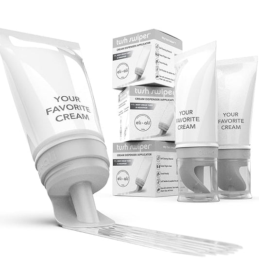 Eli & Ali Tush Swiper - Diaper Rash Cream & Butt Paste Applicator - Universal Fit for Most Diaper Creams | Mess-Free & Hygienic Alternative to Cream Spatula - Carry Less Baby Gear - Grey, 3 Pack