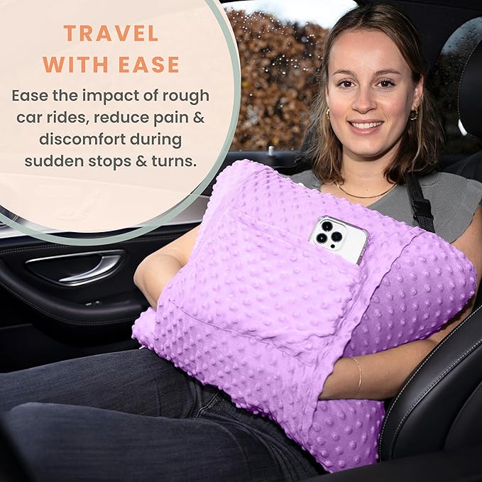 MOYOAMA Hysterectomy Pillow Post Surgery for Hysterectomy Recovery Must Haves- Surgery Pillow for Abdomen, Abdominal and C Section Recovery Supplies, Tummy Tuck and Abdominal Surgery Gifts