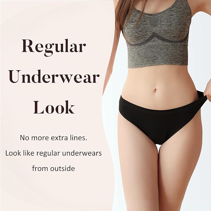 AIRCUTE Washable Absorbency Urinary Incontinence Underwear for Women, Girls Bikini Panties for Bladder leaks Flow 90ML