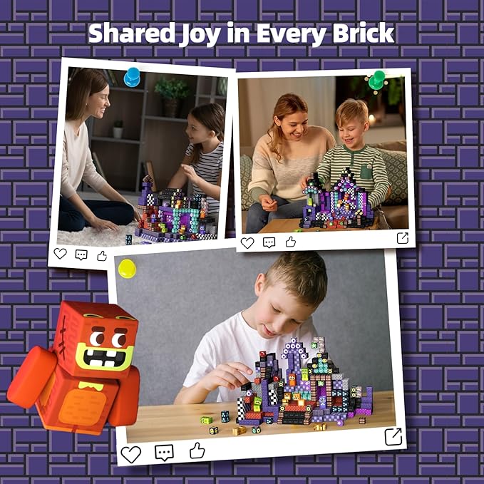 idoot 100PCS Magnetic Blocks Monster Bear Montessori STEM Toys, Build MagWonder with Building Construction Playset, Halloween and Birthday Gifts for 5 Year Old Boys