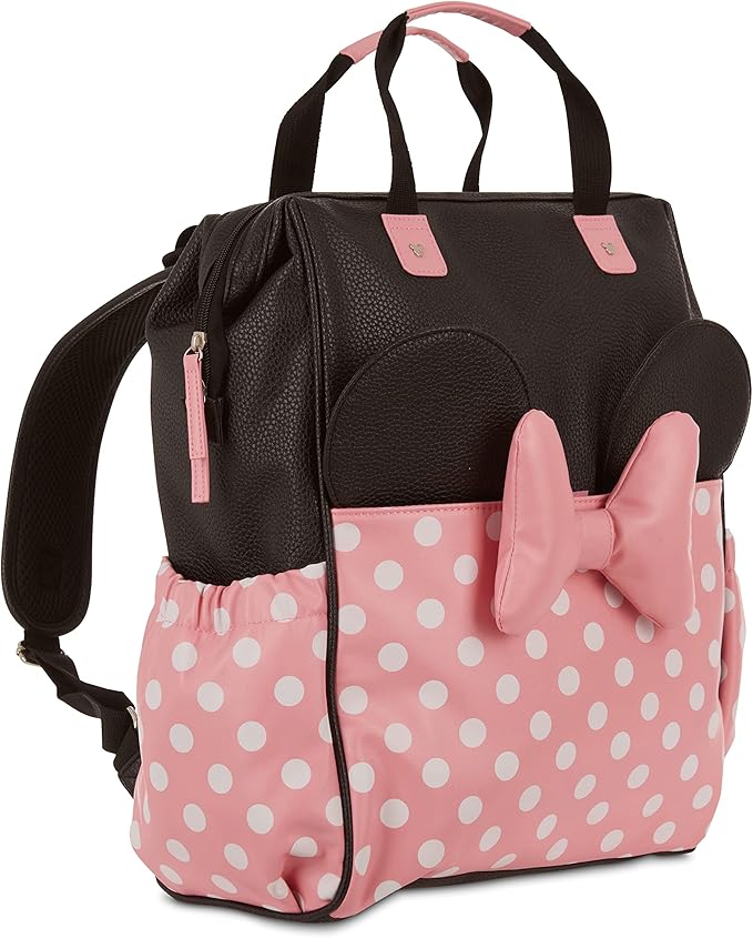 Disney Cudlie Diaper Bag Backpack for Moms | Large Spacious Diaper Bag for Baby Boys and Girls | 16-Inches High Multi-Function Backpack with Cute Characters