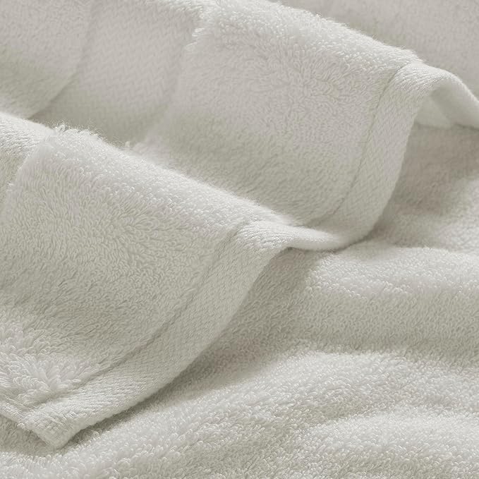 TOWELTIQUE- Organic Cotton Plush Bath Towels Pack of 4 GOTS & Oeko- TEX Certified | Premium Soft, Absorbent & Quick-Drying Towels for Bathroom, Gym, Spa & Hotel Use – Ivory