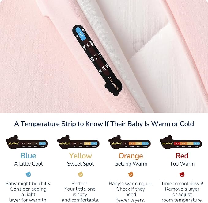 1.0 Tog 2.5 Tog Baby Sleep Sack, 100% Cotton Baby Sleeping Bag 3-24M, 2-Way Zipper Baby Wearable Blanket