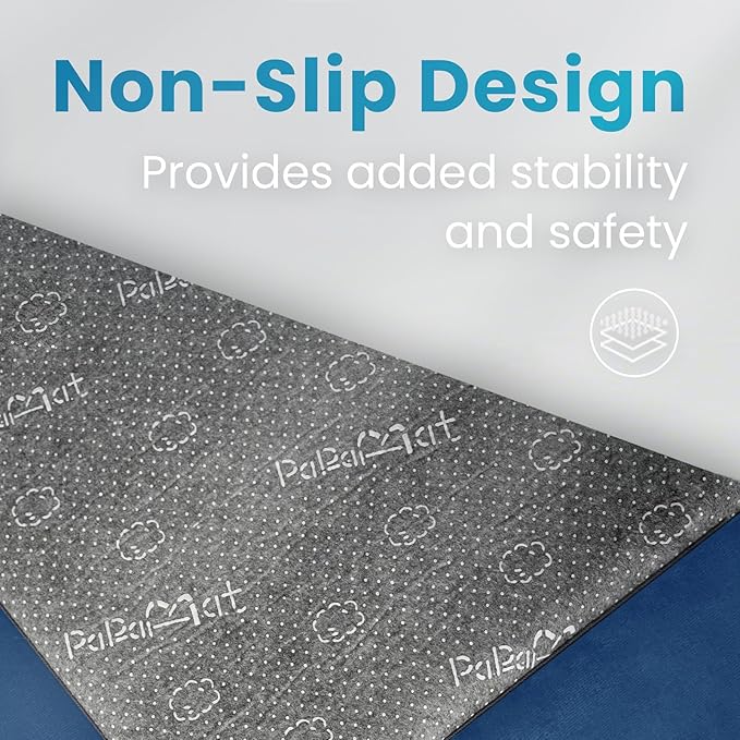 1.3" Thick Baby Play Mat for Floor, 79x79 Large Foam Tummy Time Mat, Padded Support Soft Plush Nursery Rug for Infant Kids Toddler Crawling Kick Activity (Royal Blue)