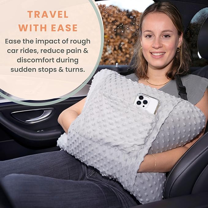 MOYOAMA Hysterectomy Pillow Post Surgery for Hysterectomy Recovery Must Haves- Surgery Pillow for Abdomen, Abdominal and C Section Recovery Supplies, Tummy Tuck and Abdominal Surgery Gifts