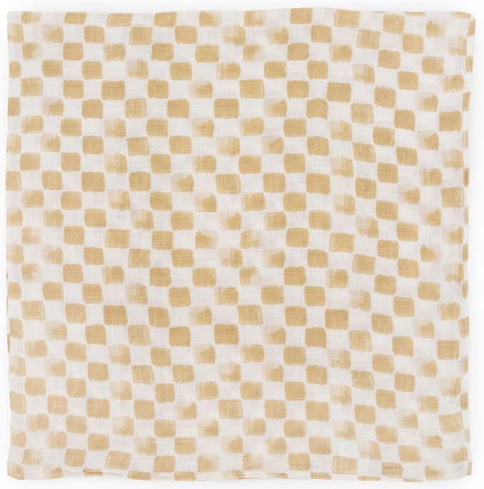 Little Unicorn Premium Cotton Swaddle Baby Blanket | Breathable Fabric | for swaddling, Play, Nursing & More (Adobe Checker)