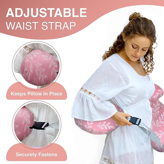 PILLANI Nursing Pillow, Breastfeeding Pillows for Enhanced Safety & Comfort for Mom & Baby, Removable Cotton Cover, Adjustable Waist Strap, Breastfeeding Essentials, Baby Registry Search